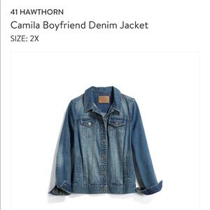 Plus size denim jacket